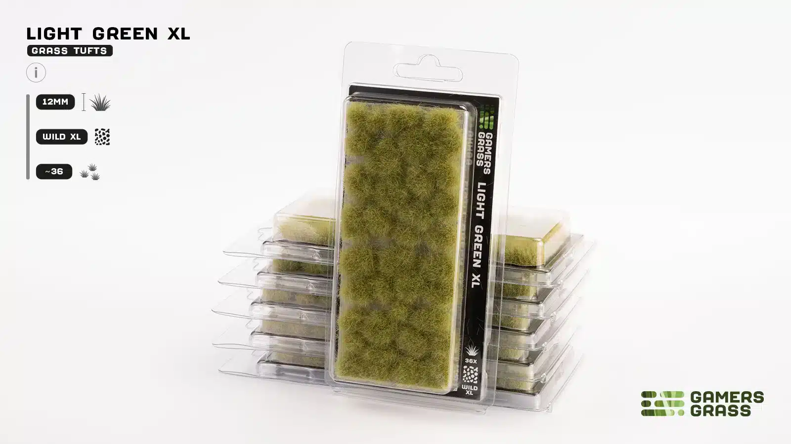 GG - Gamers Grass Tufts: Tufts - Light Green XL 12mm - Wild XL