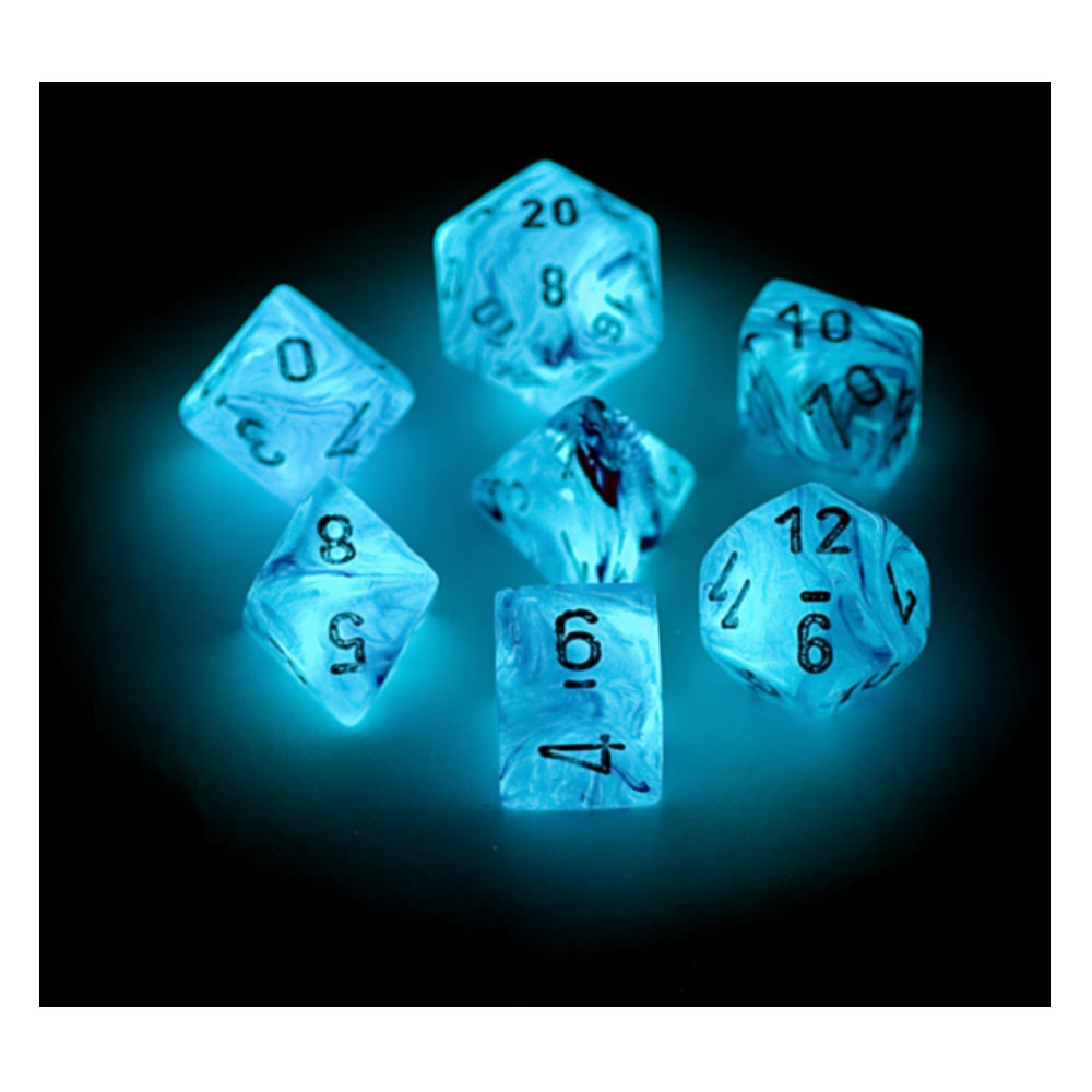 Dice - CHX 27523 / 27524 Ghostly Glow Polyhedral 7-Die Set