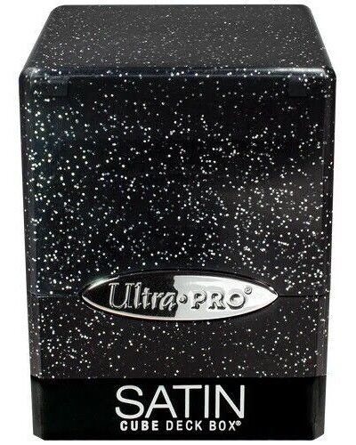 UP - Deckbox: Satin Cube 100+ Glitter- Black