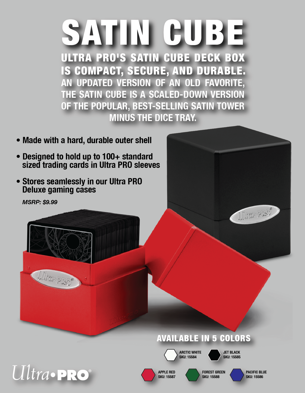 UP - Deckbox: Satin Cube - Artic White