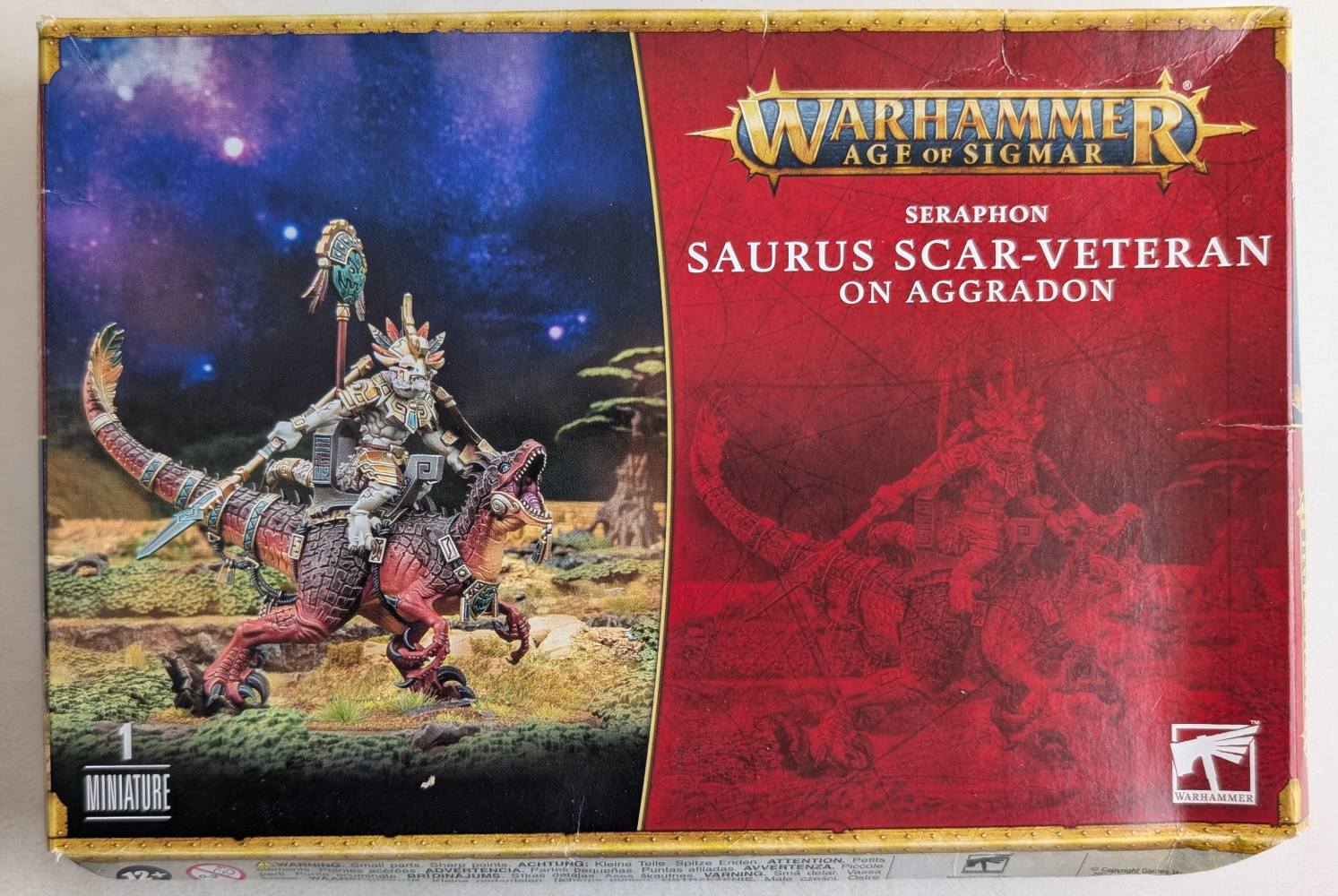 WS - Warhammer Age of Sigmar - Seraphon - Saurus Scar-Veteran on Aggradon- EN