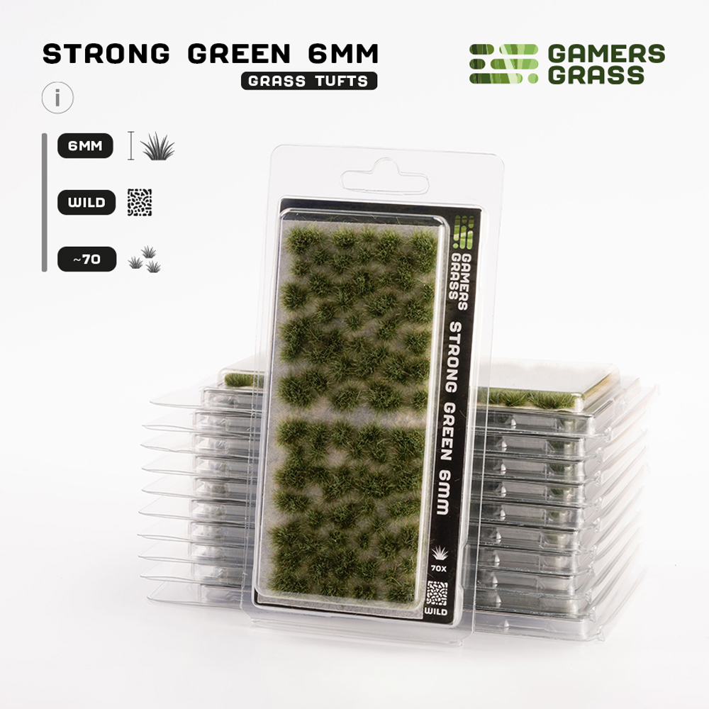 GG - Gamers Grass Tufts: Tufts - Strong Green 6mm - Wild