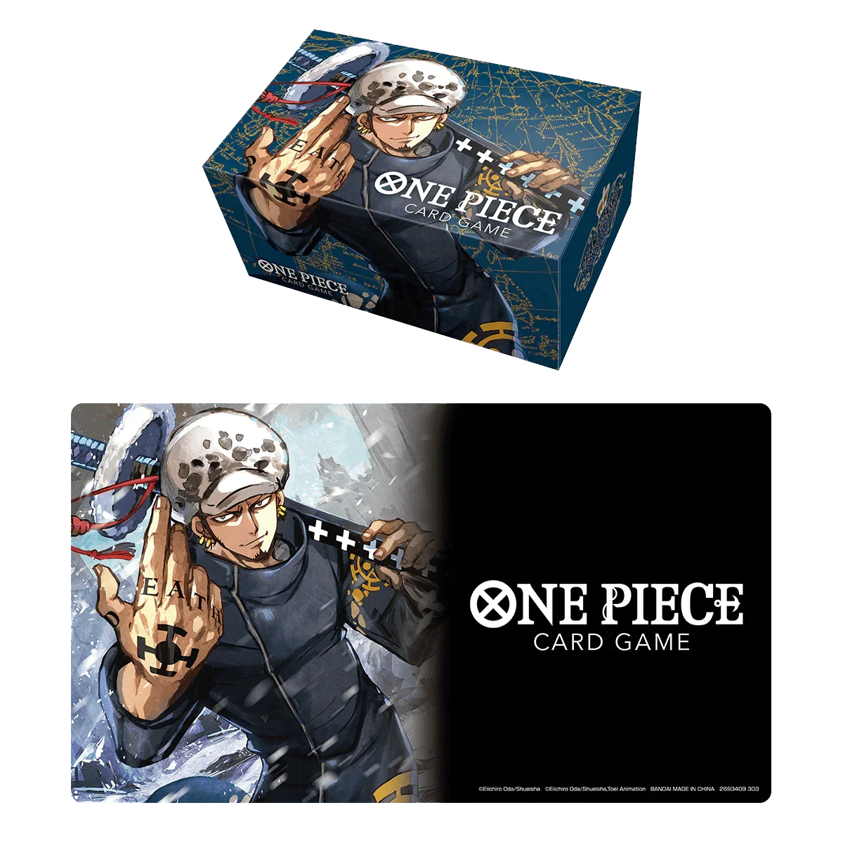 TCG - One Piece - Playmat and Storage Box Set -Shanks/-Portgas.D.Ace/Trafalgar Law