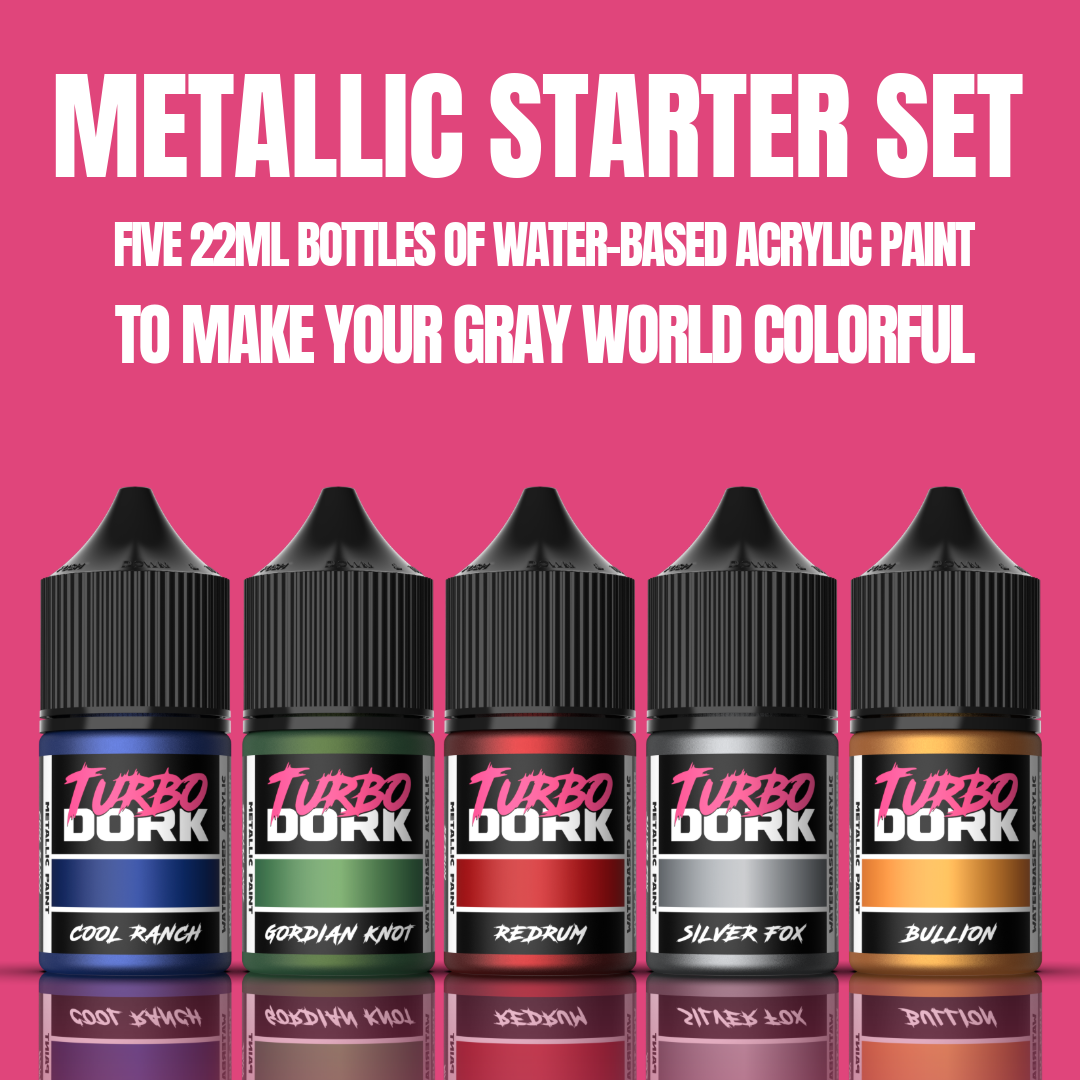 TDK - Paint Set: Metallic Acrylic- Turbo Dork Starter Set (5x 22ml paints)