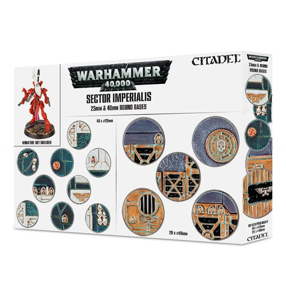 WS - Warhammer Age of Sigmar - Sector Imperials 25mm y 40 mm Round Bases