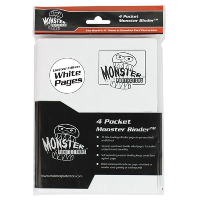 Monster Protectors - 4-Pocket Binder - Black / White Pages