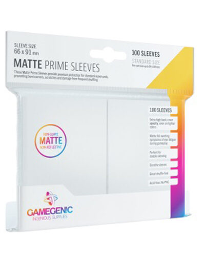 Gamegenic - Prime Sleeves Matte White 100ct Standard