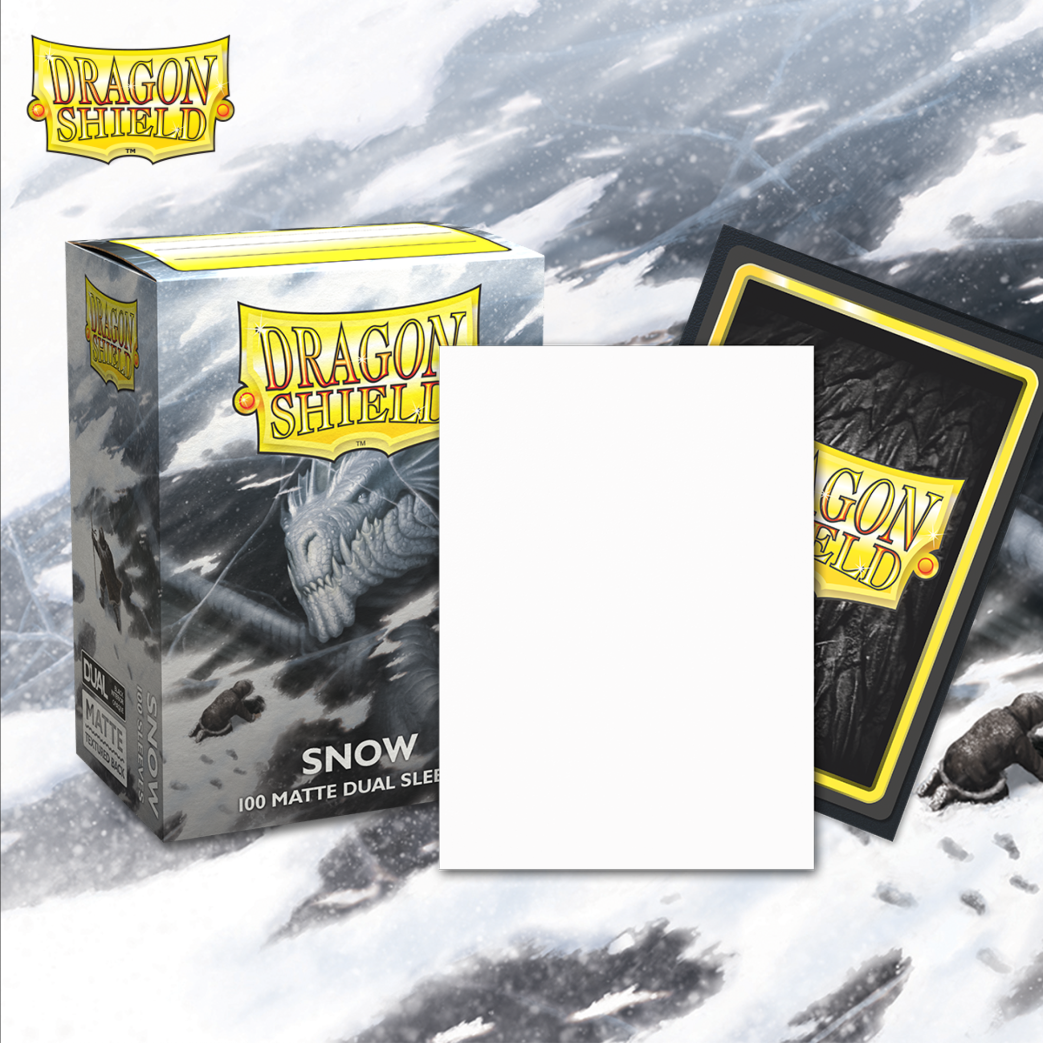 Dragon Shield Sleeves: Standard DUAL - Matte Snow 'Nirin' (100 ct.)
