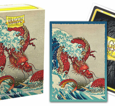 Dragon Shield Sleeves: Standard Brushed 'The Great Wave' Art (100ct)