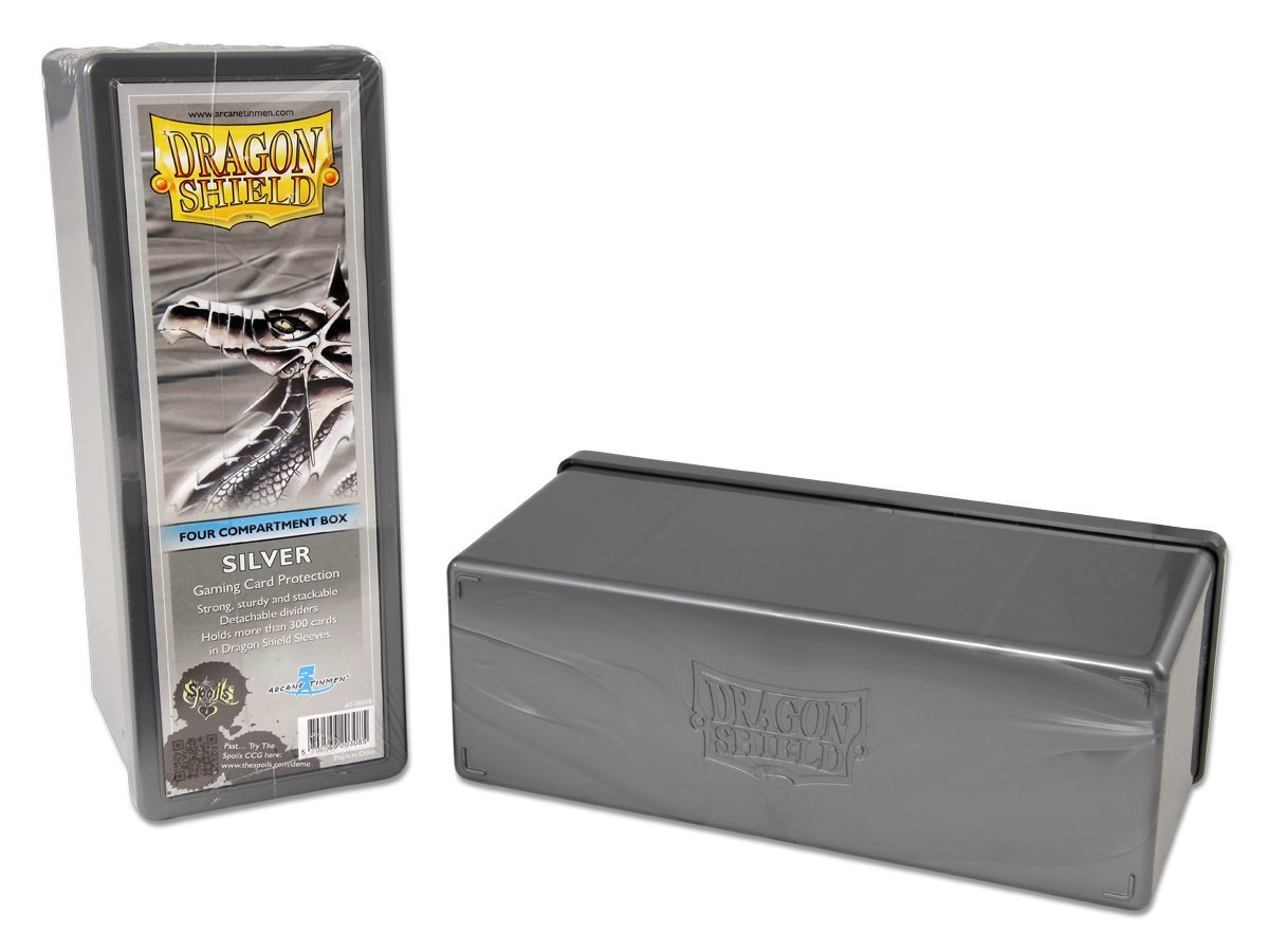 DS - Dragon Shield Four Compartment Box - Silver